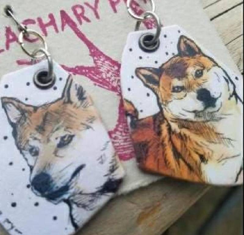 "Ihr Hund Oder Katze - Individuell Handbemalt Und Auf Bestellung Gefertigte "Charm" Ohrringe." von ZacharyPryor