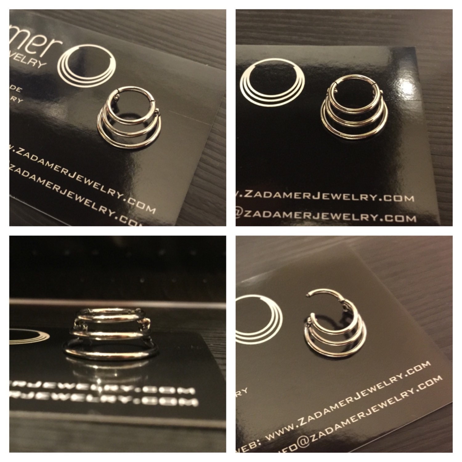 Titan Spaced Triple Septum Ring Klappklicker. 18G, 16G, 14G. Viele Durchmesser Erhältlich Titan Spaced Triple Septum Ring Klappklicker. 18G, 16G, 14G. Viele Durchmesser Erhältlich von ZadamerJewelry