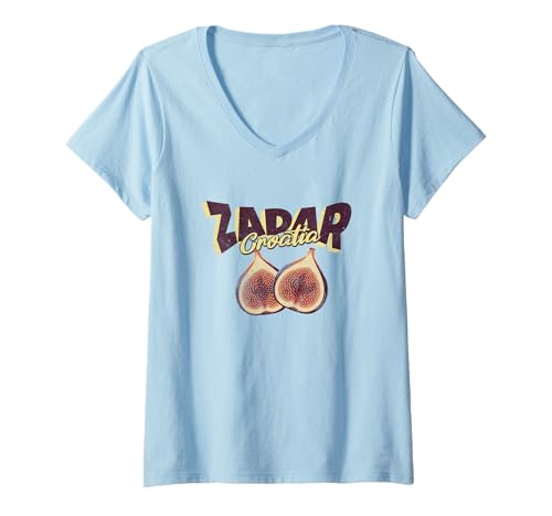 Damen Zadar Kroatien/Zadar T-Shirt mit V-Ausschnitt von Zadar Croatia Souvenir Store