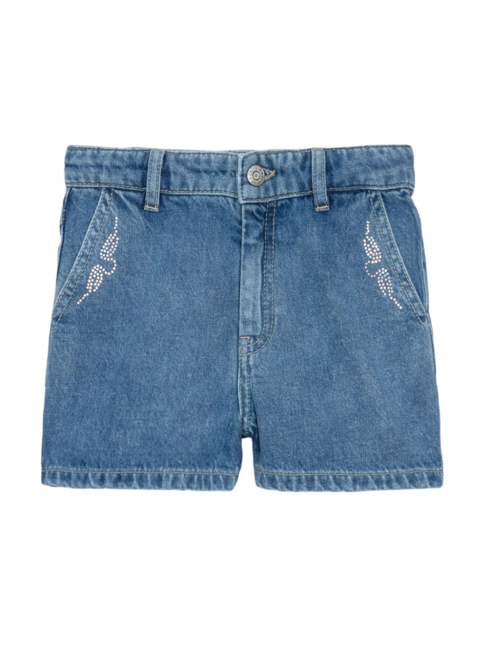 Zadig & Voltaire Kids Elle Jeans-Shorts mit Logo-Verzierung - Blau von Zadig & Voltaire Kids