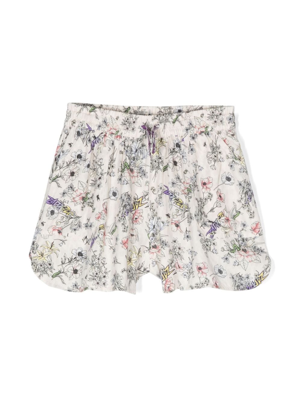 Zadig & Voltaire Kids Shorts mit Blumen-Print - Nude von Zadig & Voltaire Kids