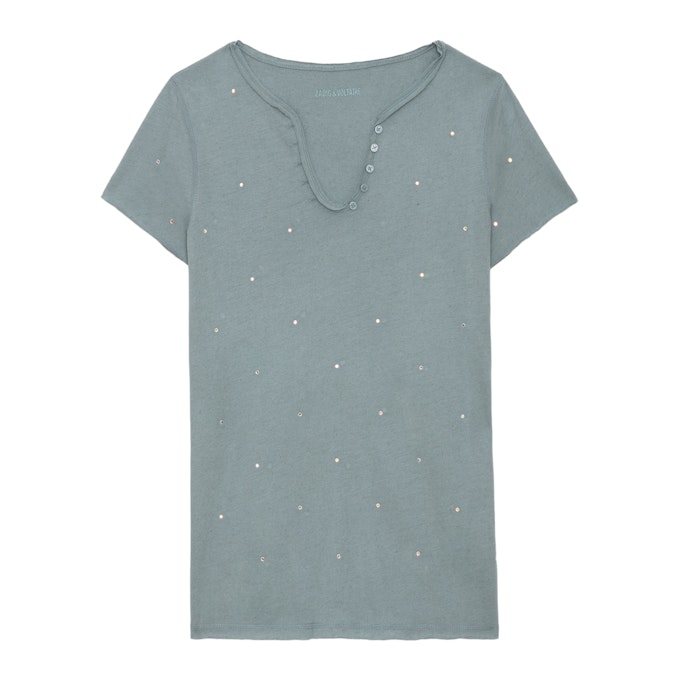 T-shirt Mit Henley-ausschnitt Strass - Zadig & Voltaire von Zadig&Voltaire