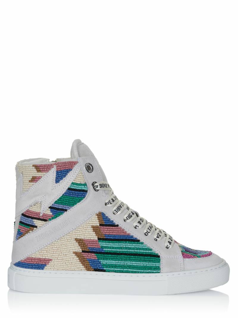 Zadig Voltaire High Flash Folk Beads Schuhe weiß 37 von Zadig&Voltaire