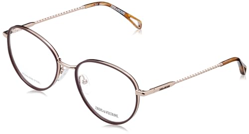 Zadig & Voltaire Damen Eyeglass Frame Vzv383 Zadig&Voltaire Shiny Red 52/18/135 Sonnenbrille, Glänzend, Rot, Gold von Zadig & Voltaire