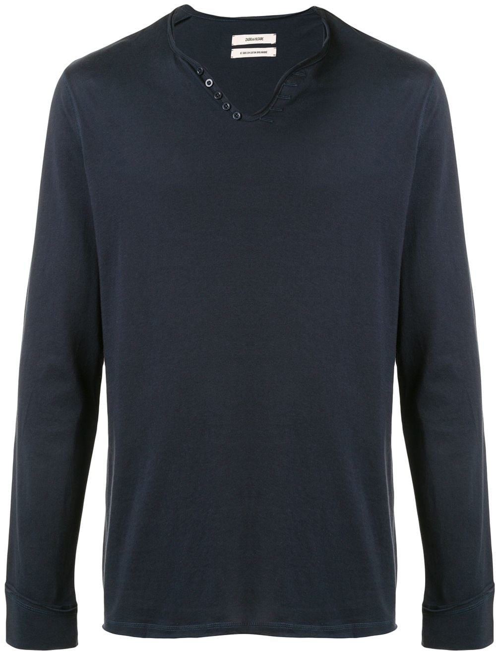 Zadig&Voltaire Langarmshirt mit V-Ausschnitt - Blau von Zadig&Voltaire