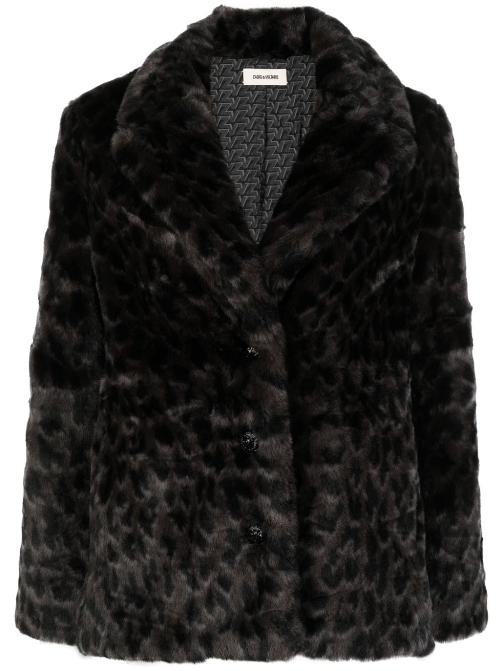 Zadig&Voltaire Mantel aus Faux Fur - Grau von Zadig&Voltaire