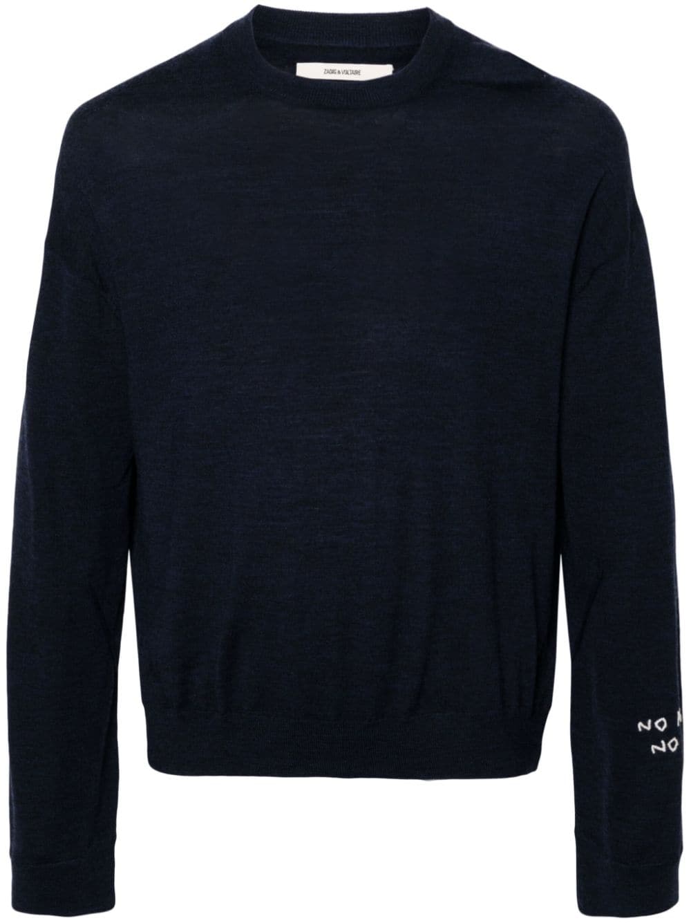 Zadig&Voltaire Marko Pullover mit Slogan-Stickerei - Blau von Zadig&Voltaire