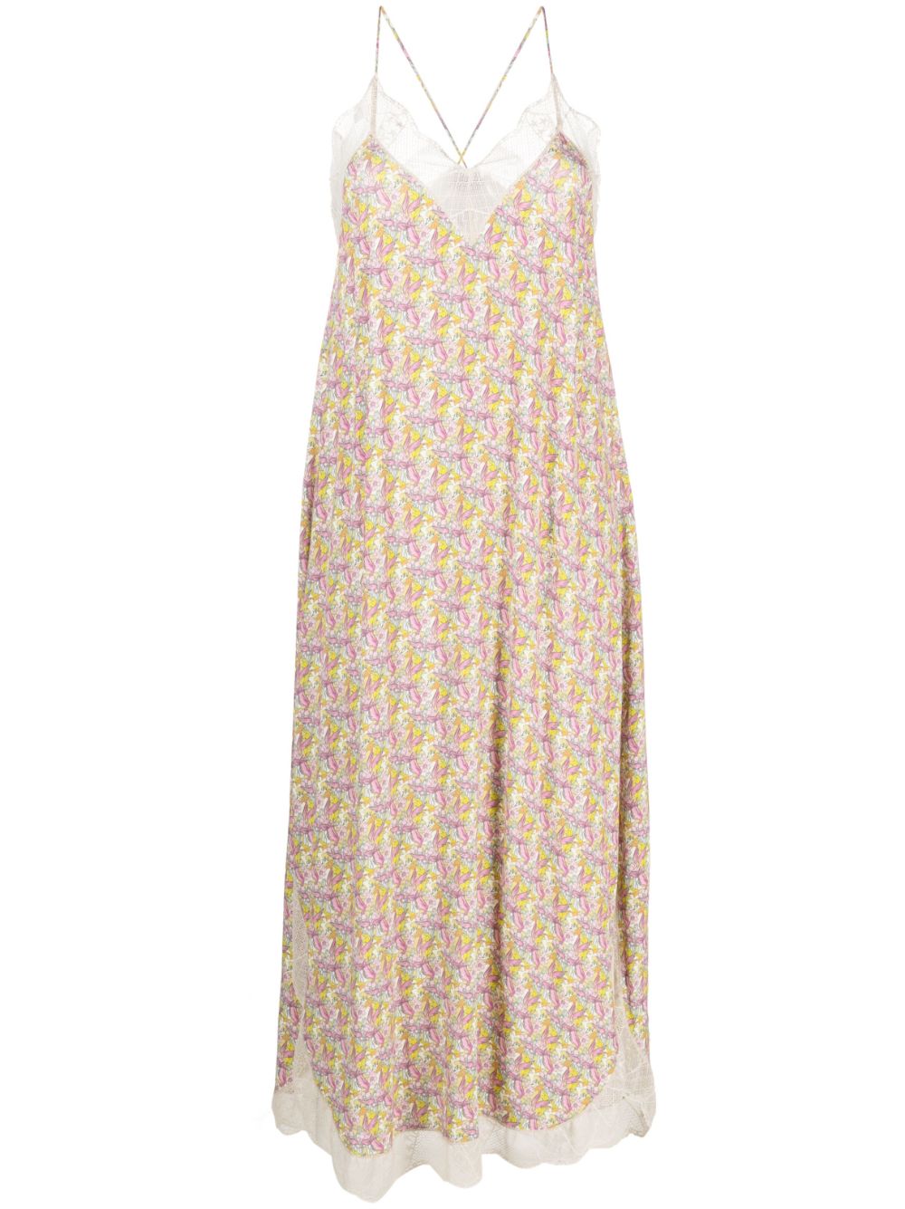 Zadig&Voltaire Maxikleid mit Blumen-Print - Nude von Zadig&Voltaire