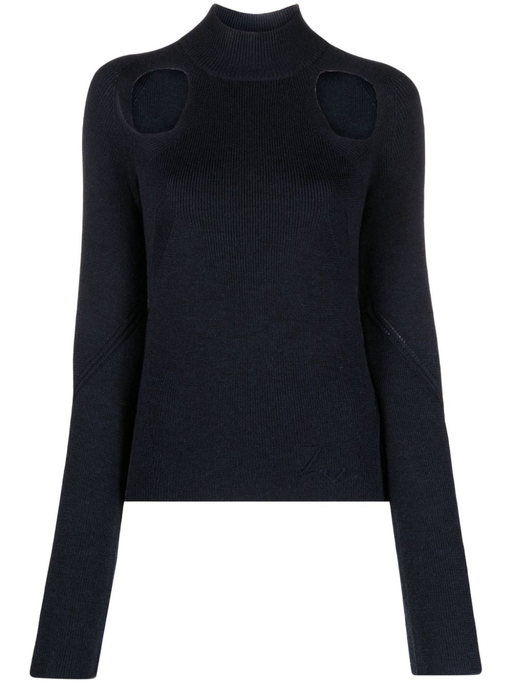 Zadig&Voltaire Micky Pullover mit Cut-Outs - Blau von Zadig&Voltaire