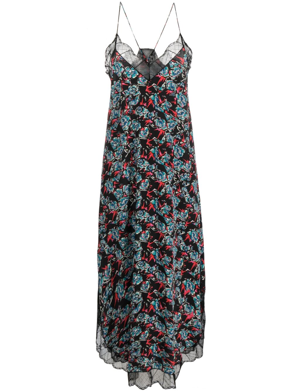 Zadig&Voltaire Maxikleid mit Blumen-Print - Schwarz von Zadig&Voltaire