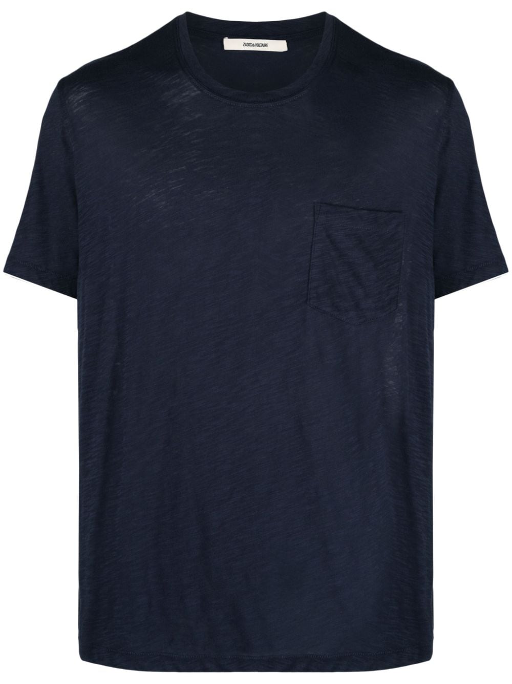 Zadig&Voltaire Stockholm T-Shirt mit beflocktem Totenkopf - Blau von Zadig&Voltaire