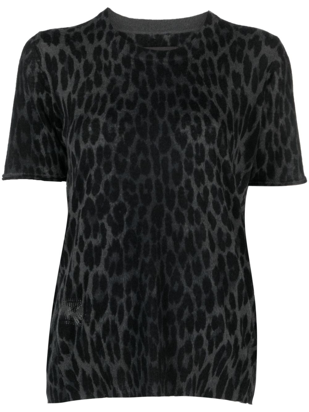 Zadig&Voltaire Strickoberteil mit Leoparden-Print - Grau von Zadig&Voltaire