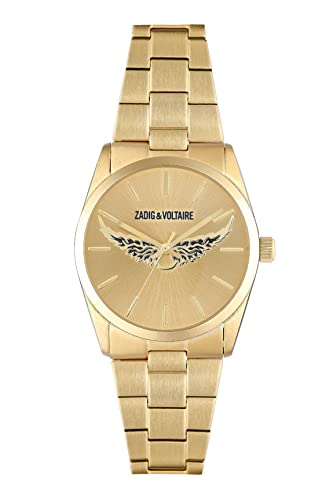 Zadig & Voltaire Unisex Analog Quarz Uhr mit Edelstahl Armband ZVT1114 von Zadig & Voltaire
