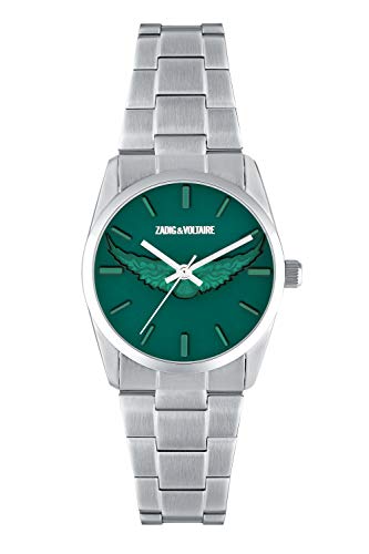 Zadig & Voltaire Unisex-Kinder Analog Quarz Uhr mit Edelstahl Armband ZVT309 von Zadig & Voltaire