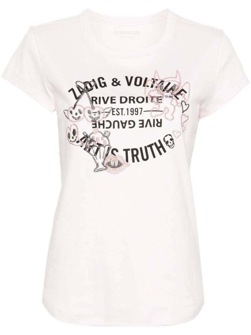 Zadig&Voltaire Woop Blason T-Shirt - Rosa von Zadig&Voltaire