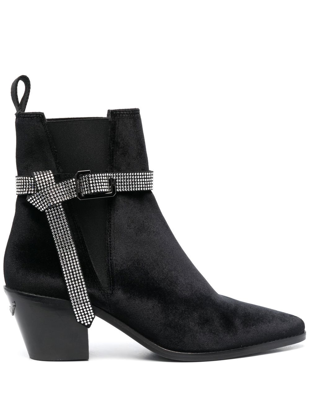 Zadig&Voltaire Stiefel mit Kristallen 70mm - Schwarz von Zadig&Voltaire