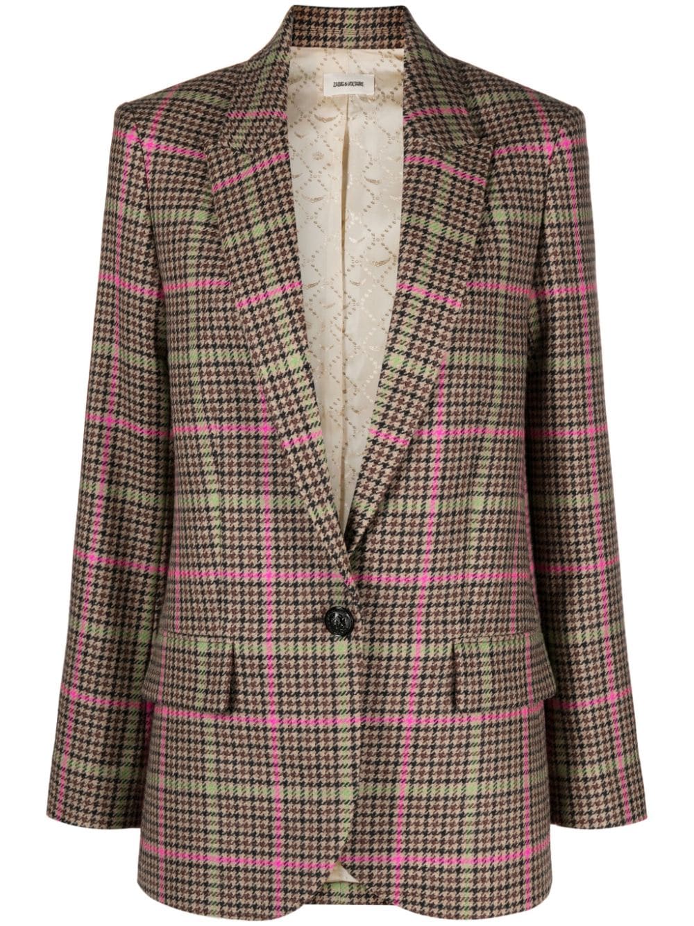 Zadig&Voltaire Blazer mit Check - Nude von Zadig&Voltaire