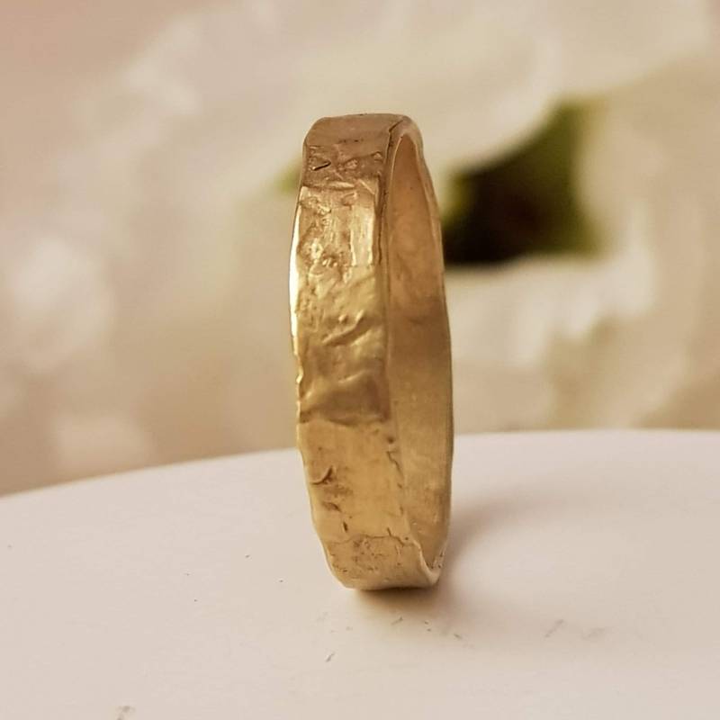 Massiver 14K Gelbgoldring, Stapelring, Minimaler Goldring, Massiv Echtes Ehering von ZadokGold