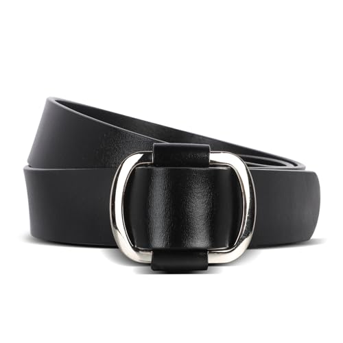 Zaewry Ledergürtel Damen Schwarz, Damengürtel ohne Löcher, Verstellbarer Gürtel mit Metallverschluss, Gürtel Frauen für Jeans, Kleid, Geschenke Zaewry Ledergürtel Damen Schwarz, Damengürtel ohne Löcher, Verstellbarer Gürtel mit Metallverschluss, Gürtel Frauen für Jeans, Kleid, Geschenke von Zaewry