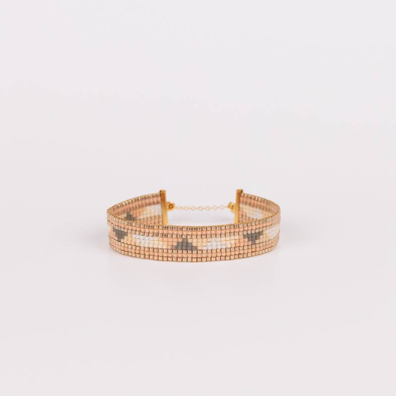 Blush Armband, High-End Bead Loom Art Deco Stil, Miyuki Glasperlen 14K Gold Filled Schmuck, Handgewebt Blush Armband, High-End Bead Loom Art Deco Stil, Miyuki Glasperlen 14K Gold Filled Schmuck, Handgewebt von ZafeerOfficial
