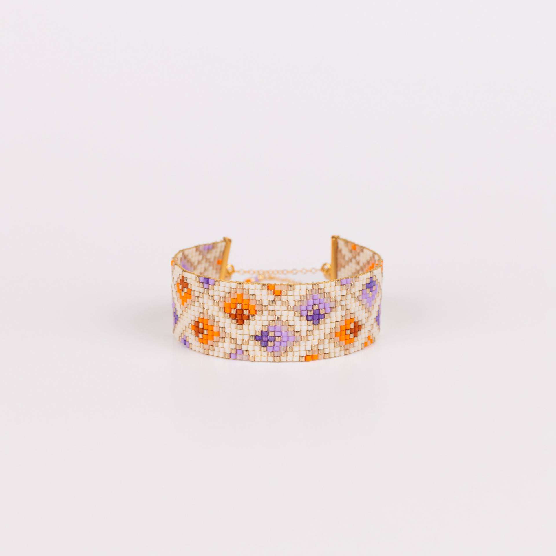 Lila Sonnenuntergang Armband, High-End Bead Loom Art Deco Stil, Miyuki Glasperlen 14K Gold Filled Schmuck, Handgewebt Lila Sonnenuntergang Armband, High-End Bead Loom Art Deco Stil, Miyuki Glasperlen 14K Gold Filled Schmuck, Handgewebt von ZafeerOfficial