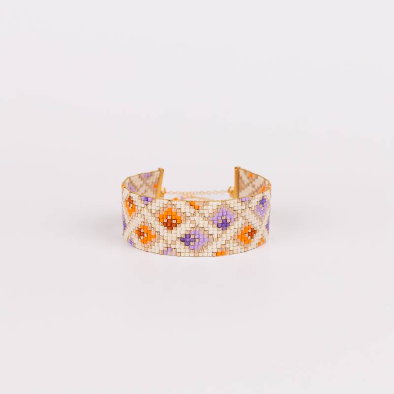 Lila Sonnenuntergang Armband, High-End Bead Loom Art Deco Stil, Miyuki Glasperlen 14K Gold Filled Schmuck, Handgewebt Lila Sonnenuntergang Armband, High-End Bead Loom Art Deco Stil, Miyuki Glasperlen 14K Gold Filled Schmuck, Handgewebt von ZafeerOfficial