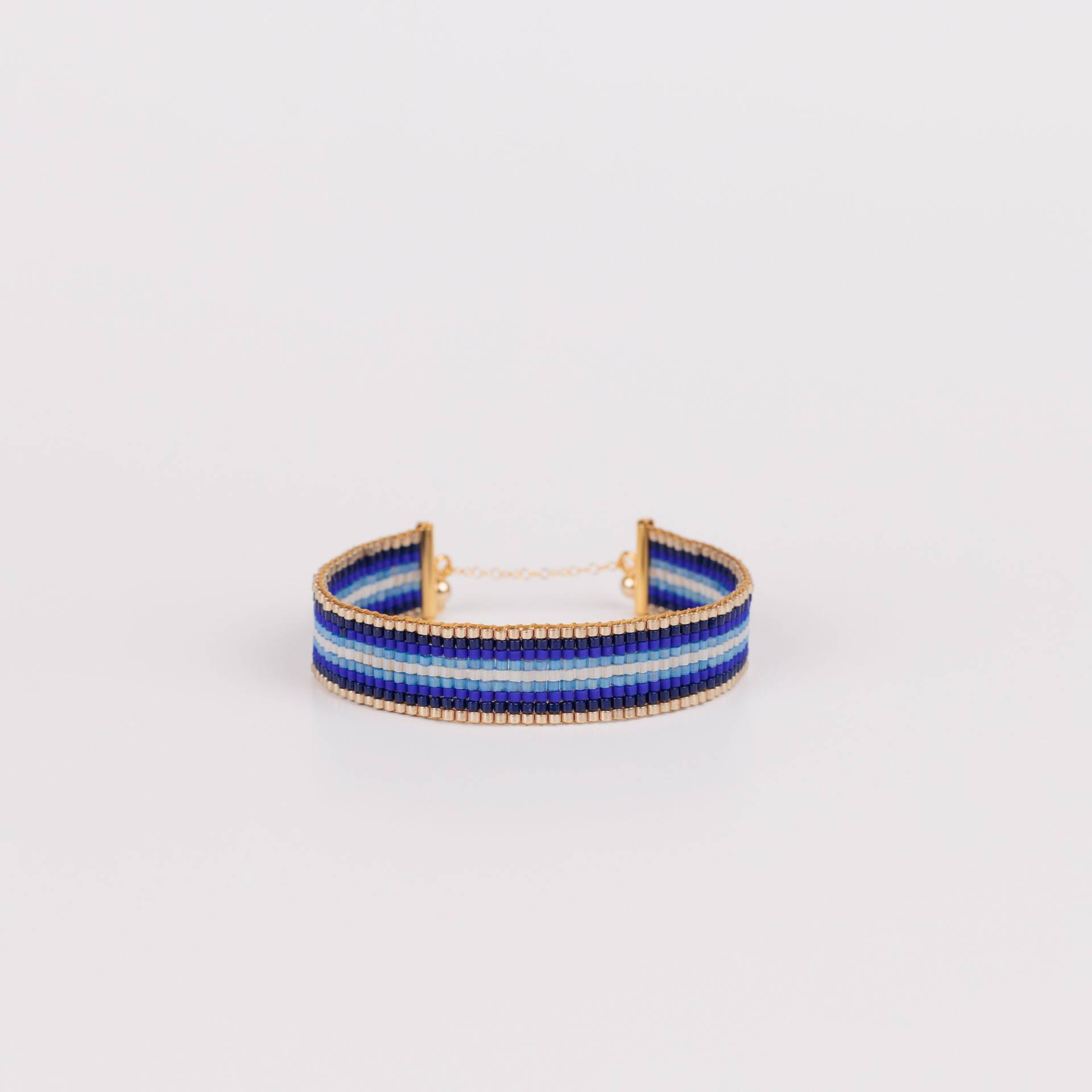 Ocean Blue Armband, High-End Bead Loom Art Deco Stil, Miyuki Glasperlen 14K Gold Filled Schmuck, Handgewebt Ocean Blue Armband, High-End Bead Loom Art Deco Stil, Miyuki Glasperlen 14K Gold Filled Schmuck, Handgewebt von ZafeerOfficial