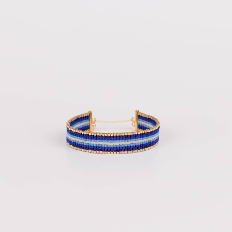 Ocean Blue Armband, High-End Bead Loom Art Deco Stil, Miyuki Glasperlen 14K Gold Filled Schmuck, Handgewebt Ocean Blue Armband, High-End Bead Loom Art Deco Stil, Miyuki Glasperlen 14K Gold Filled Schmuck, Handgewebt von ZafeerOfficial