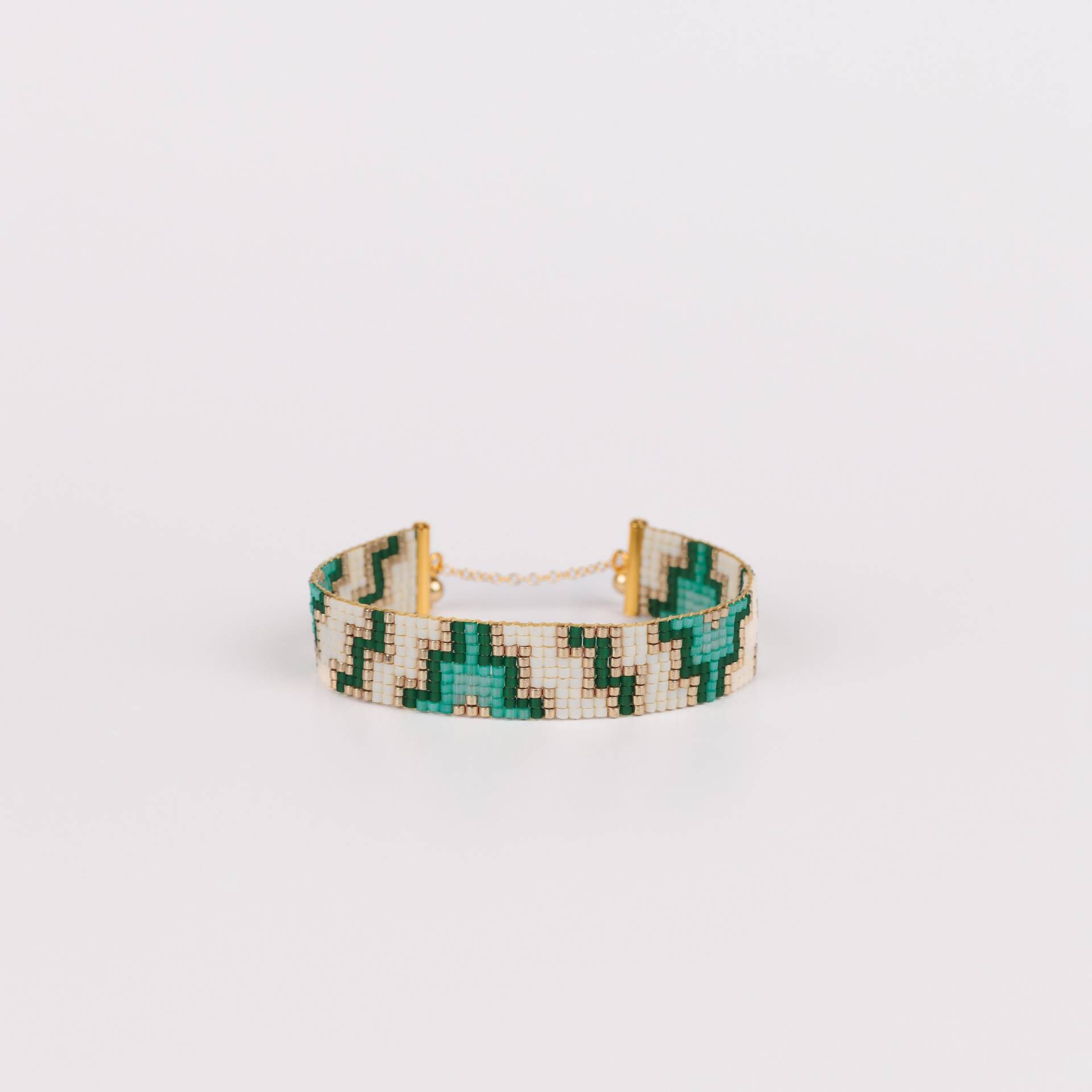 Smaragd Zauberhaftes Armband, High-End Bead Loom Art Deco Stil, Miyuki Glasperlen 14K Gold Filled Schmuck, Handgewebt Smaragd Zauberhaftes Armband, High-End Bead Loom Art Deco Stil, Miyuki Glasperlen 14K Gold Filled Schmuck, Handgewebt von ZafeerOfficial