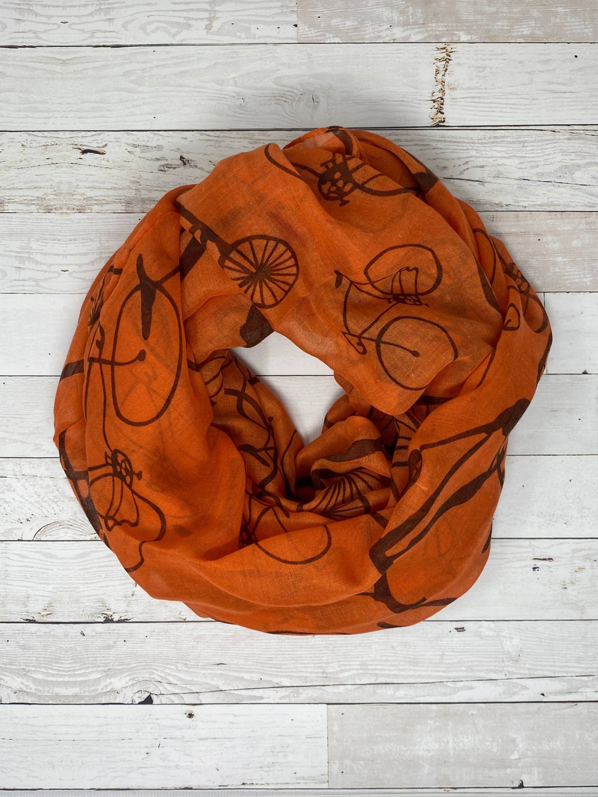 Orange Fahrradschal Oder Infinity Circle Eternity Loop Schal Orange Fahrradschal Oder Infinity Circle Eternity Loop Schal von ZaffreBoutique