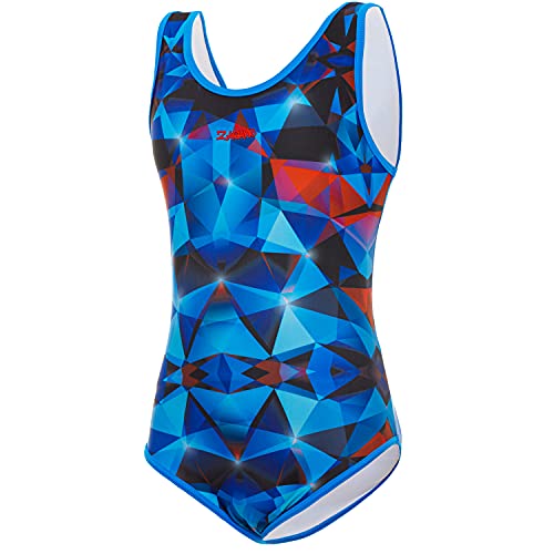 Zagano Badeanzug Mädchen 7003 - badeanzüge für Mädchen -swimsuite for Girls - Bademode für Mädchen, Badeanzug Kinder UV-beständig Schwimmanzug Kinder blau rot Gr. 122 von Zagano Adam Lipski