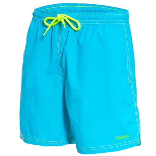 Zagano Adam Lipski Badehose Herren 5112 - Badehosen Männer Schwimmhose - Badeshorts - Bad Strand Boxer Shorts for Men - Kurze Hosen - Trainingshose Beachshorts Peacock blau Gr. 4XL von Zagano Adam Lipski