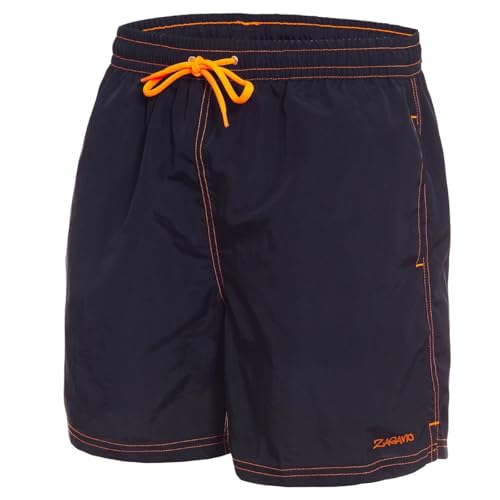 Zagano Adam Lipski Badehose Herren 5112 - Badehosen Männer Schwimmhose - Badeshorts - Bad Strand Boxer Shorts for Men - Kurze Hosen - Trainingshose Beachshorts schwarz Gr. XL von Zagano Adam Lipski