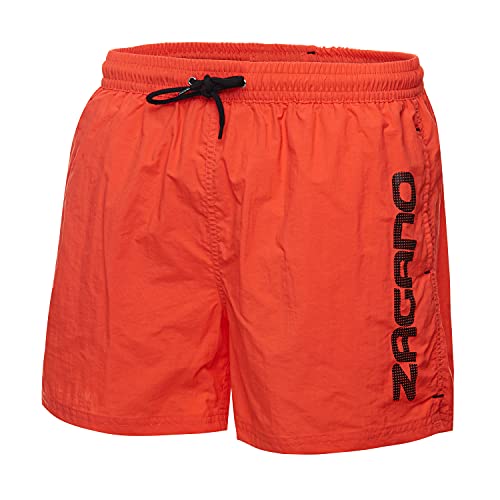Zagano Adam Lipski Badehose Herren 5115 - Badehosen Männer Schwimmhose - Badeshorts - Bad Strand Boxer Shorts for Men - Kurze Hosen - Trainingshose Beachshorts Carrot rot Gr. L von Zagano Adam Lipski