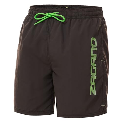 Zagano Adam Lipski Badehose Herren 5115 - Badehosen Männer Schwimmhose - Badeshorts - Bad Strand Boxer Shorts for Men - Kurze Hosen - Trainingshose Beachshorts Titanium grau Gr. XL von Zagano Adam Lipski