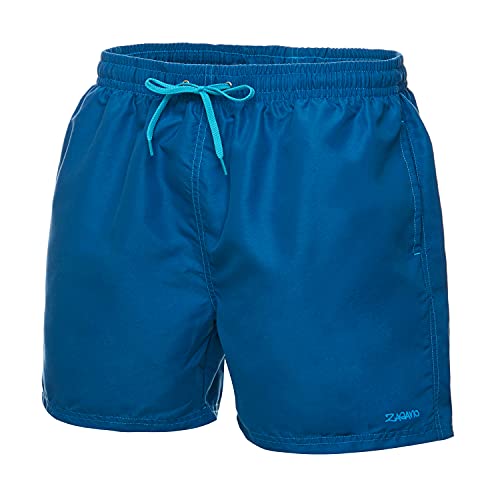 Zagano Adam Lipski Badehose Herren Lang 5108 - Badehosen Männer Schwimmhose - Badeshorts Jungen - Bad Strand Boxer Shorts for Men - Kurze Hosen - Trainingshose Beachshorts Denim blau Gr. 3XL von Zagano Adam Lipski