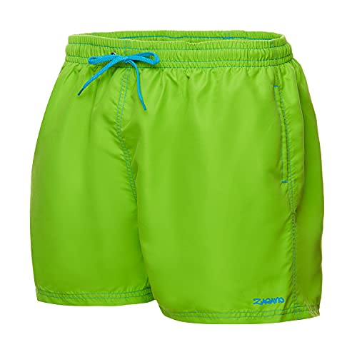 Zagano Adam Lipski Badehose Herren Lang 5108 - Badehosen Männer Schwimmhose - Badeshorts Jungen - Bad Strand Boxer Shorts for Men - Kurze Hosen - Trainingshose Beachshorts hellgrün Gr. 3XL von Zagano Adam Lipski