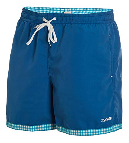 Zagano Adam Lipski Badehose Herren Schwimmhose Herren Badeshorts Herren, 5113 Badehose Herren lang blau Blue, Gr. XXL von Zagano Adam Lipski