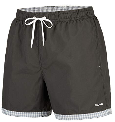 Zagano Adam Lipski Badehose Herren Schwimmhose Herren Badeshorts Herren Badehose Herren lang Grey grau anthrazit, 5113 Gr. 3XL von Zagano Adam Lipski