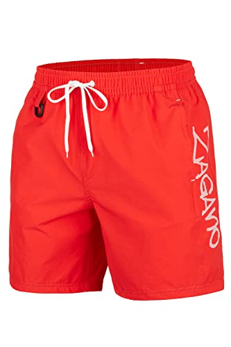 Zagano Adam Lipski Badehose Herren Schwimmhose Herren Badeshorts Herren, 5126 Badehose Herren lang rot red, Gr. XXL von Zagano Adam Lipski