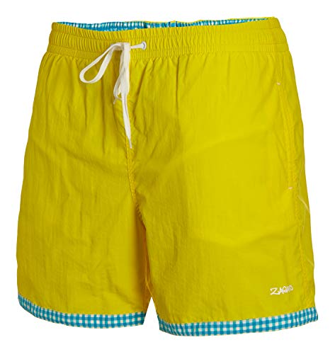 Zagano Adam Lipski Badehose Herren Schwimmhose Herren Badeshorts Badeshort Herren Badehose Herren lang gelb Yellow, 5113 Gr. 4XL von Zagano Adam Lipski