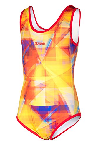 Zagano Badeanzug Mädchen 7003 - badeanzüge für Mädchen -swimsuite for Girls - Bademode für Mädchen, Badeanzug Kinder UV-beständig Schwimmanzug Kinder orange gelb Gr. 158 von Zagano Adam Lipski