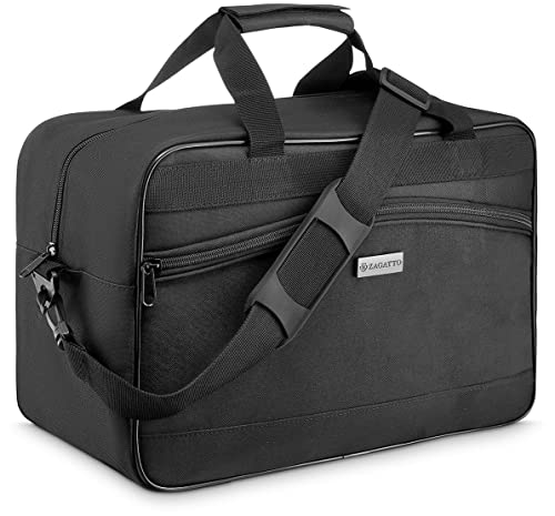 Zagatto ZG10 Wasserdichte Flugzeug Tasche 20x40x25 passend für Ryanair 20L Tasche Fitnes Reisetasche Wochenendtasche Damen Herren Umhängetasche + Griffe Leicht Grau Strapazierfähig Universal, sc von Zagatto