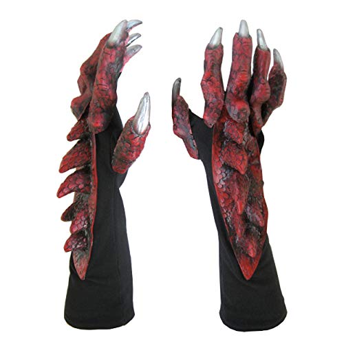 Red Dragon Claws Hands Erwachsene Cosplay Kostüm Handschuhe von Zagone Studios