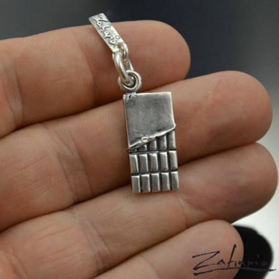 Anhänger +Schokoladenbraun Silberfarben von Zahario