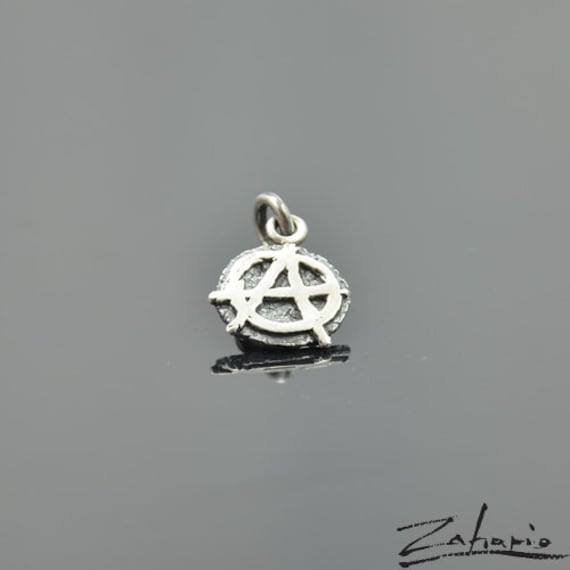 Anhänger Anarchist Zeichen Silber von Zahario