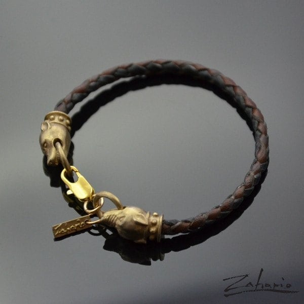Armband Wölfe Bronze von Zahario