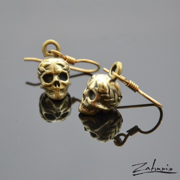 Ohrringe Siegreiche Schädel Bronze von Zahario
