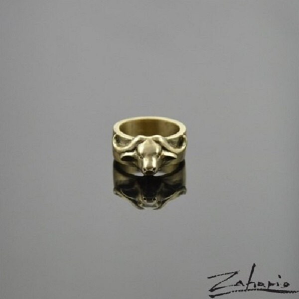 Ring Büffel Aus Bronze von Zahario
