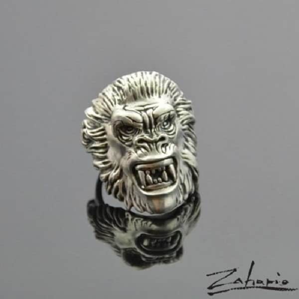 Ring Gorilla Silber von Zahario
